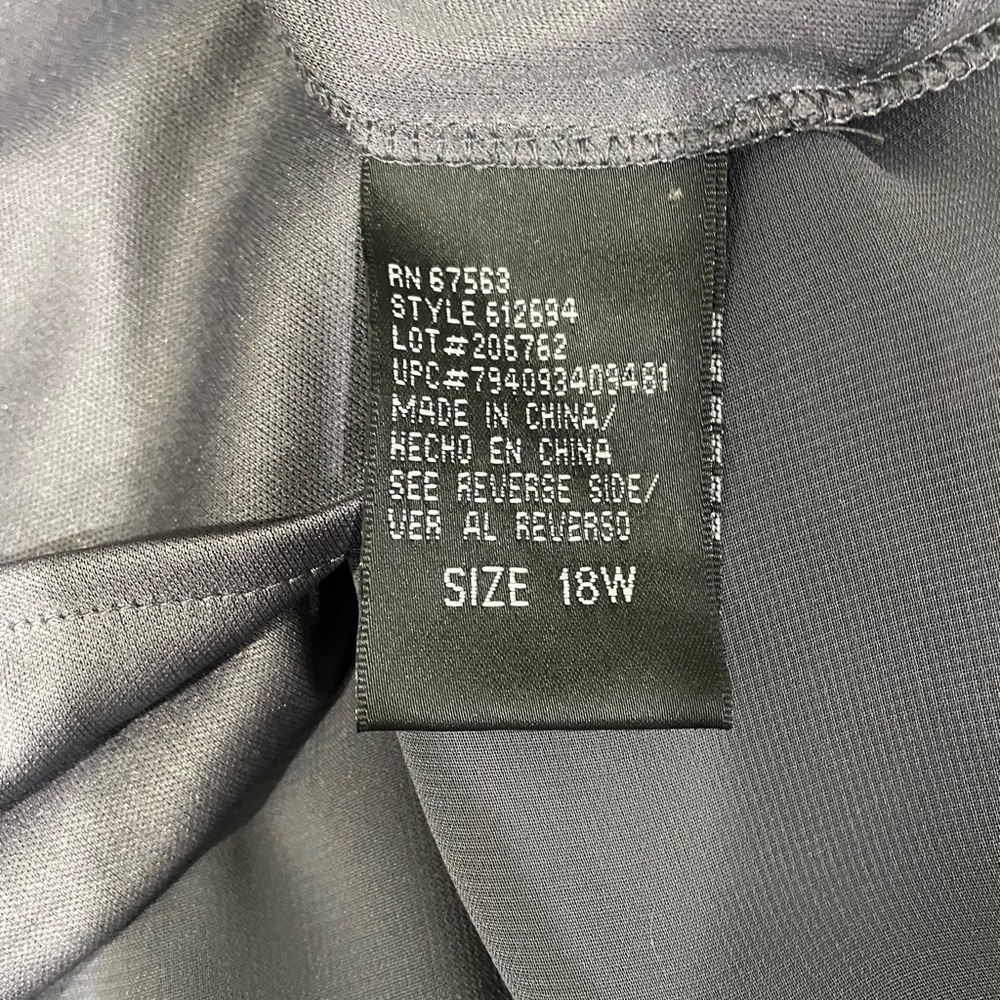Grey Sleeveless Tiered Ruffled Beaded Dress Women's Size 18W S.L. Fashions #5003 - Picture 13 of 15